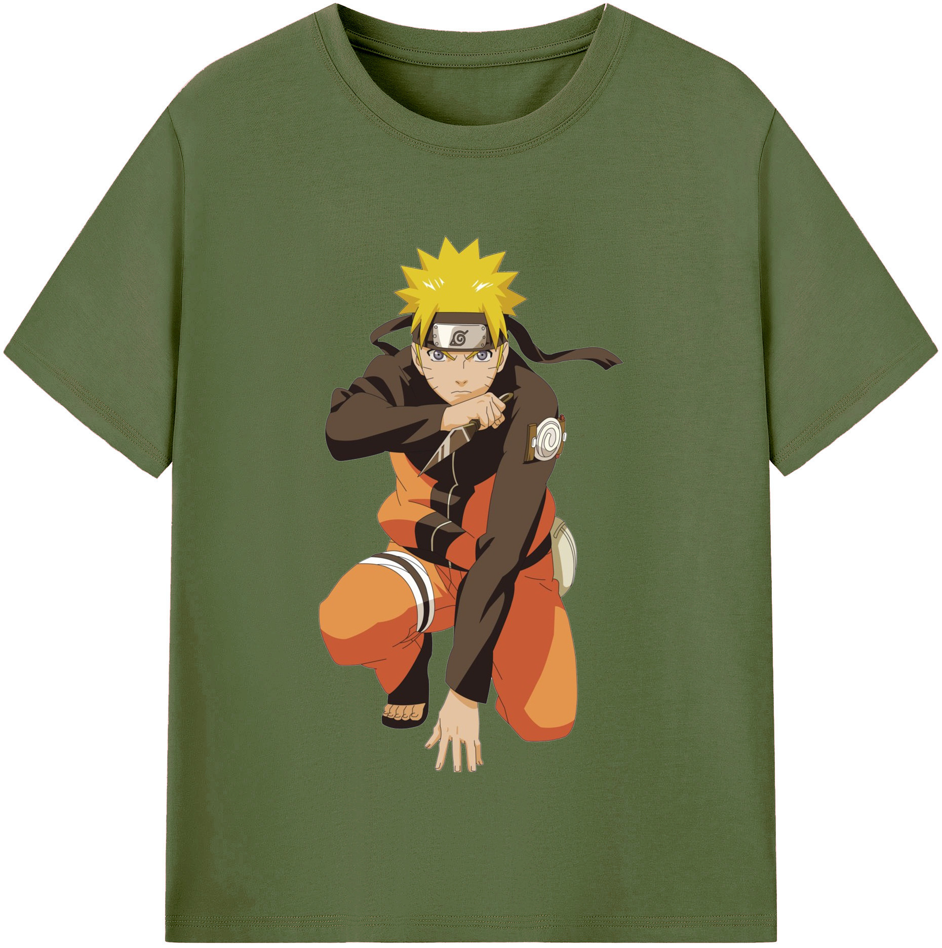 （画像用） NARUTO -ナルト- うずまき ナルト Uzumaki Naruto 綿100％半袖Tシャツ（フロントプリント）